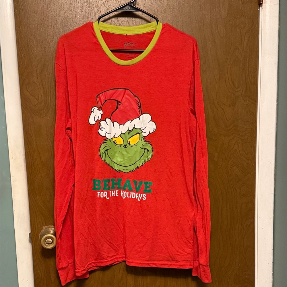 Dr. Seuss Red and Green Shirt size LT